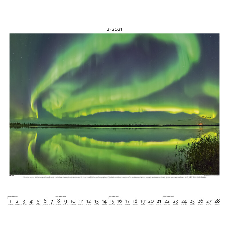 Palazzi Verlag Calendar Aurora boreală 2021