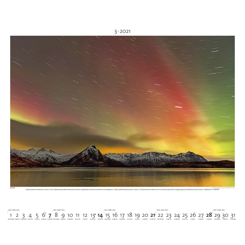 Palazzi Verlag Calendar Aurora boreală 2021