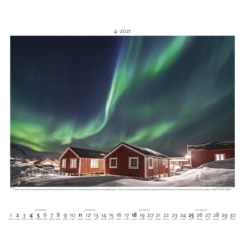 Palazzi Verlag Calendar Aurora boreală 2021