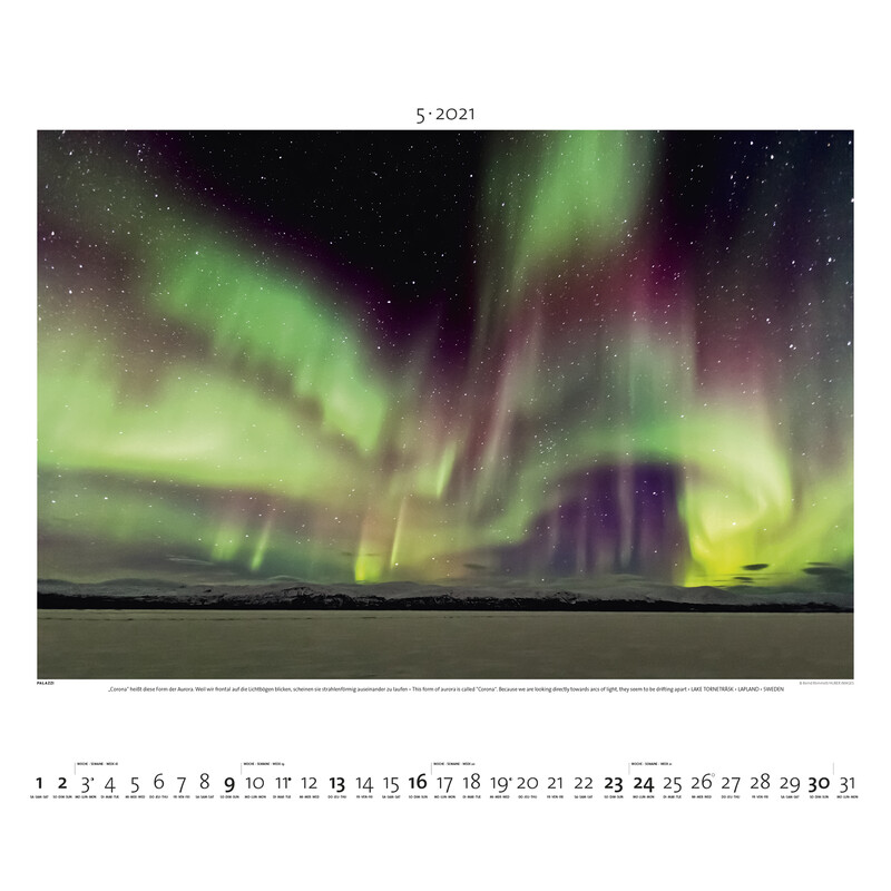 Palazzi Verlag Calendar Aurora boreală 2021