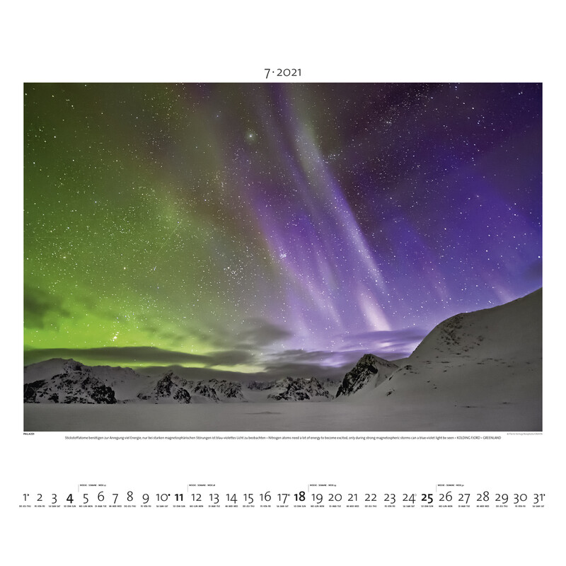 Palazzi Verlag Calendar Aurora boreală 2021