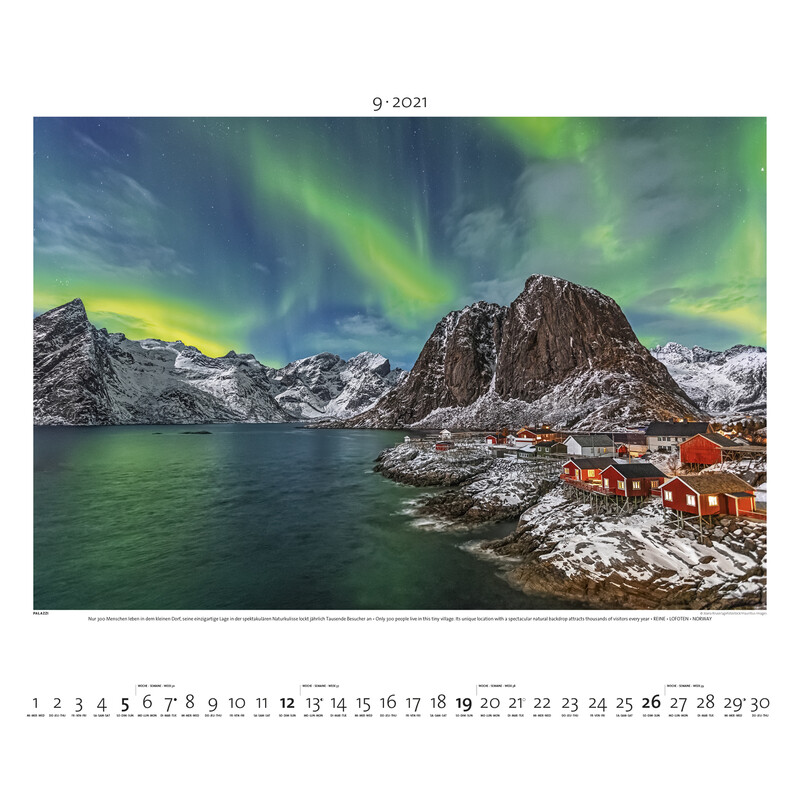 Palazzi Verlag Calendar Aurora boreală 2021