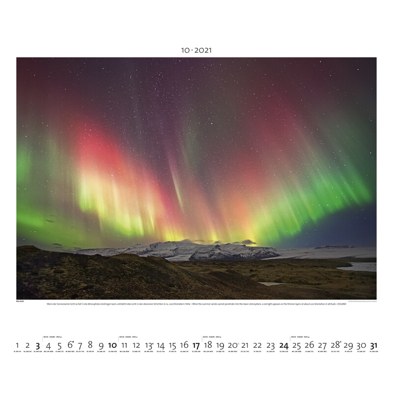 Palazzi Verlag Calendar Aurora boreală 2021