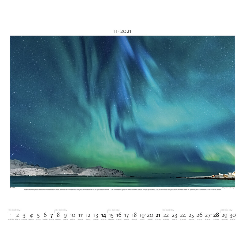 Palazzi Verlag Calendar Aurora boreală 2021