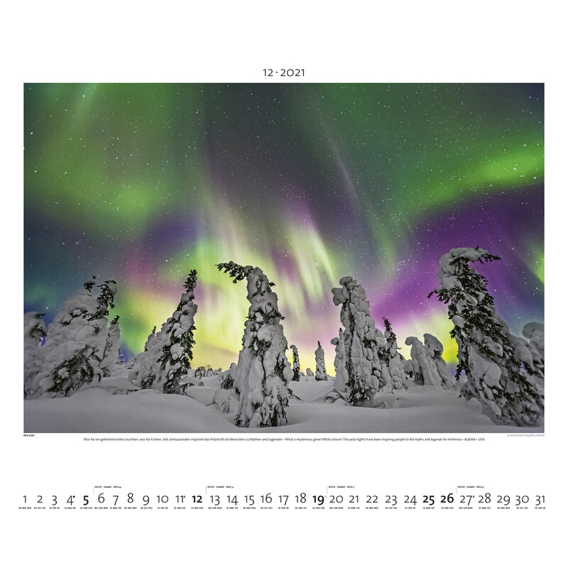 Palazzi Verlag Calendar Aurora boreală 2021