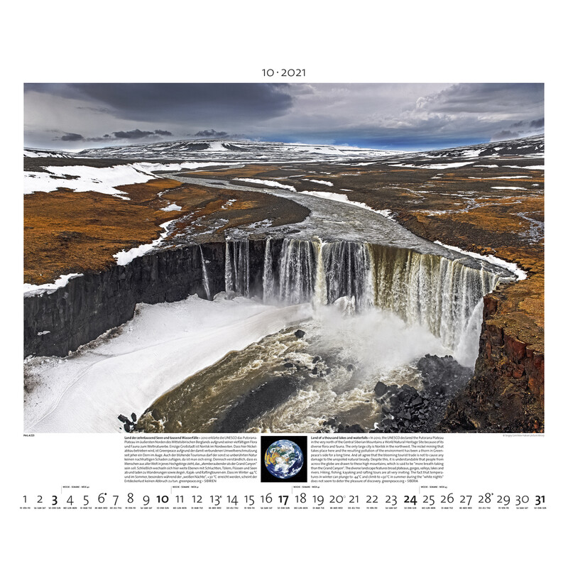 Palazzi Verlag Calendar Planet Erde 2021