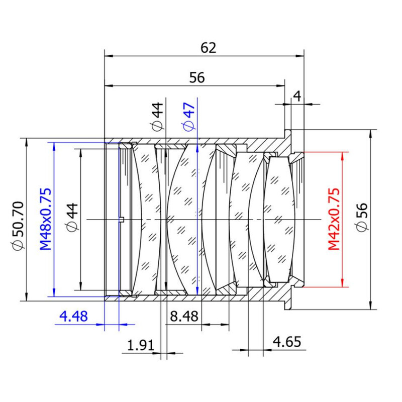 TS Optics Corector de comma 0.73x 2"