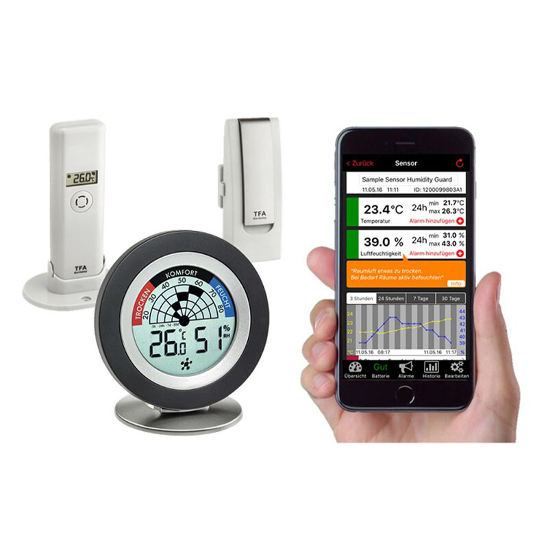 TFA Statie meteo Set pentru monitorizarea climatului interior cu recomandare de ventilație WEATHERHUB COSY RADAR
