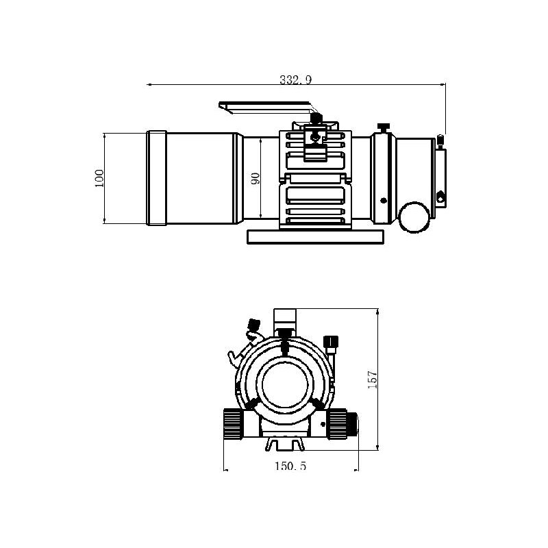 TS Optics Refractor apochromat AP 76/342 EDPH Flatfield OTA
