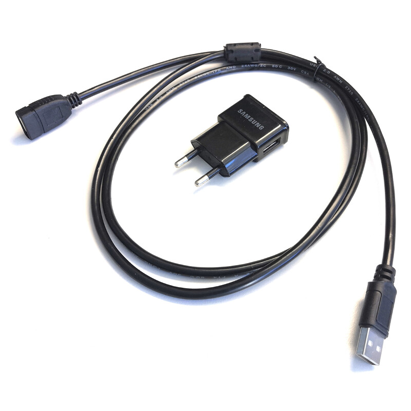 Adaptor retea Ștecher USB, inclusiv cablu prelungitor USB de 2 m