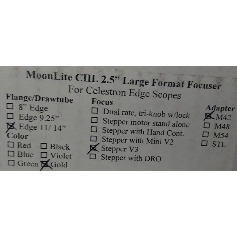 MoonLite CHL 2.5" Crayford focuser pentru C11/14 Edge HD