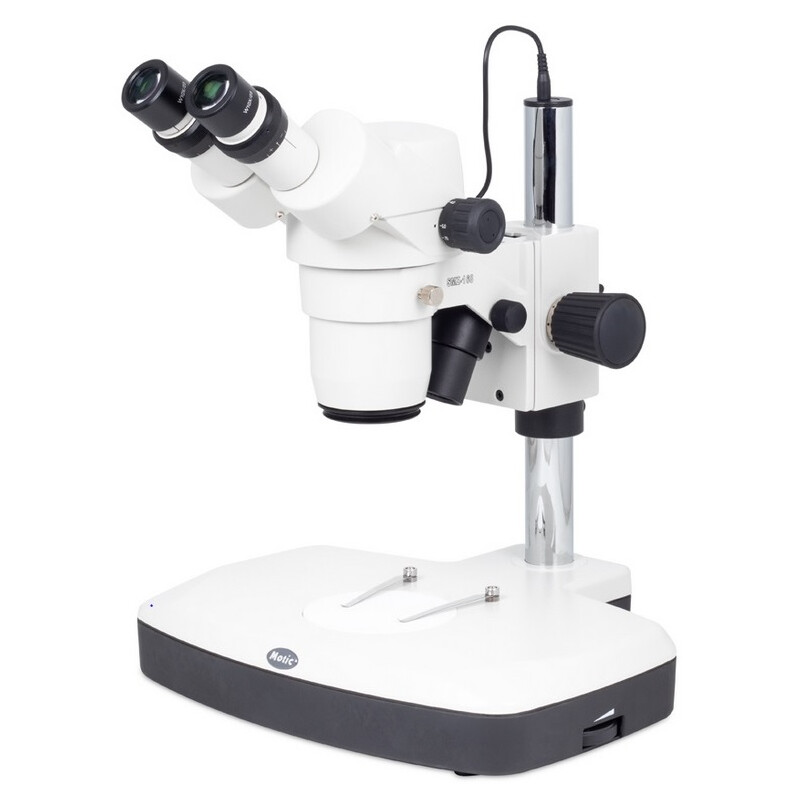 Motic Stereomicroscop zoom SMZ-168-BLED, bino, 7.5x-50x