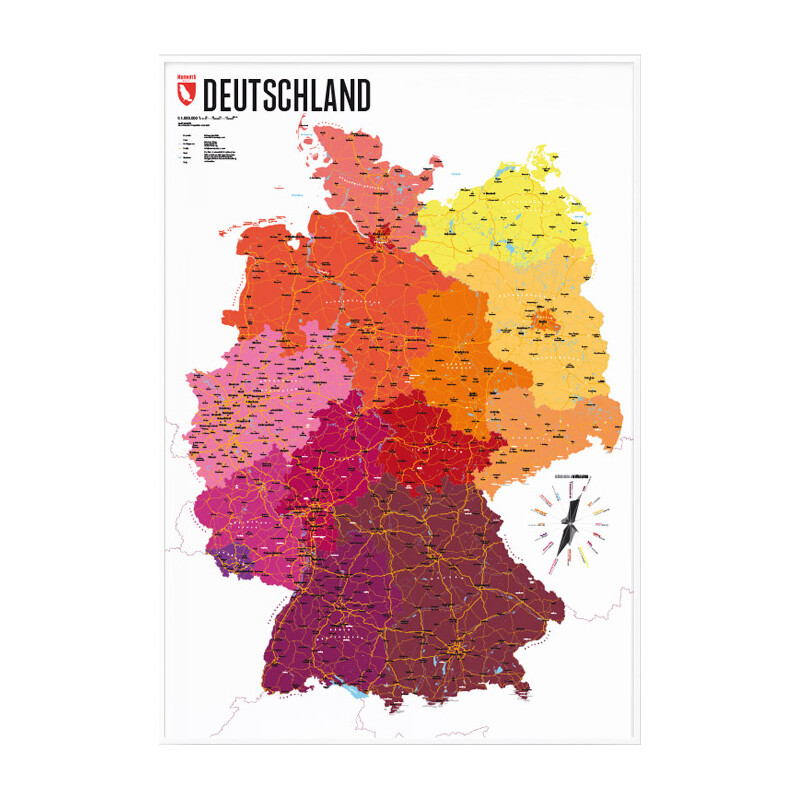 Marmota Maps Harta Deutschland politisch (70x100)