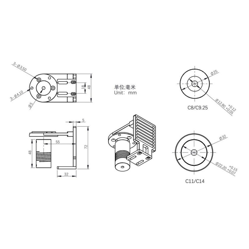 ZWO Adaptor pentru motorul de focalizare EAF la Celestron C11 & C14