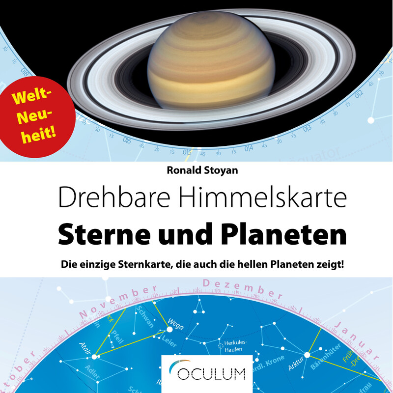 Oculum Verlag Harta cerului Drehbare Himmelskarte Sterne und Planeten 30cm