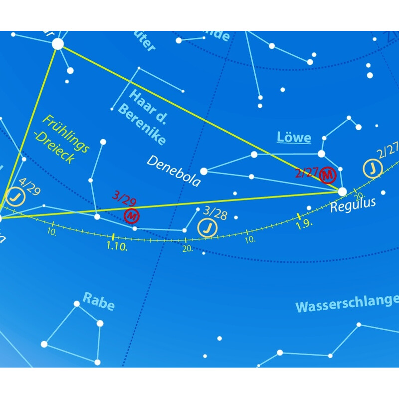 Oculum Verlag Harta cerului Drehbare Himmelskarte Sterne und Planeten 30cm