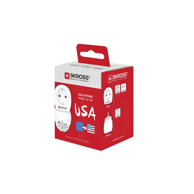 Skross Adaptor de călătorie Europe către SUA