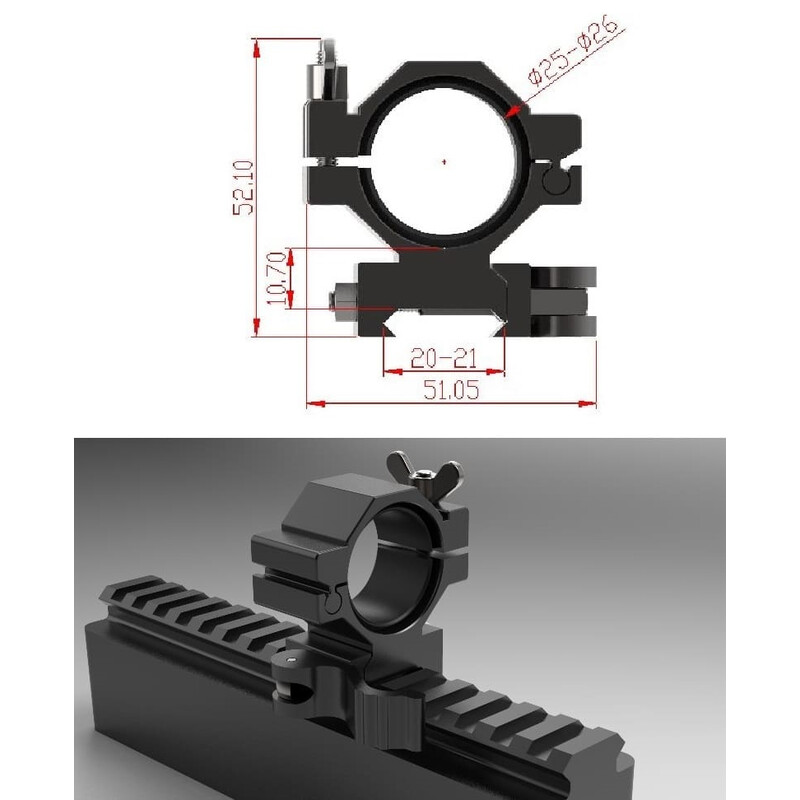 Sytong Suport rapid reglabil Pic-Rail 24-26mm