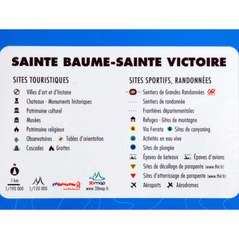 3Dmap Harta regionala Sainte-Victoire et Sainte-Baume