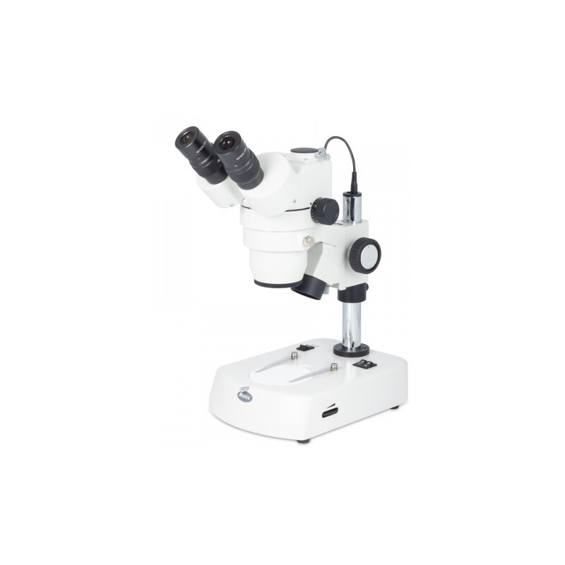 Motic microscopul stereoscopic zoom SMZ-143 N2LED, trino, LED, 10-40x, 4:1
