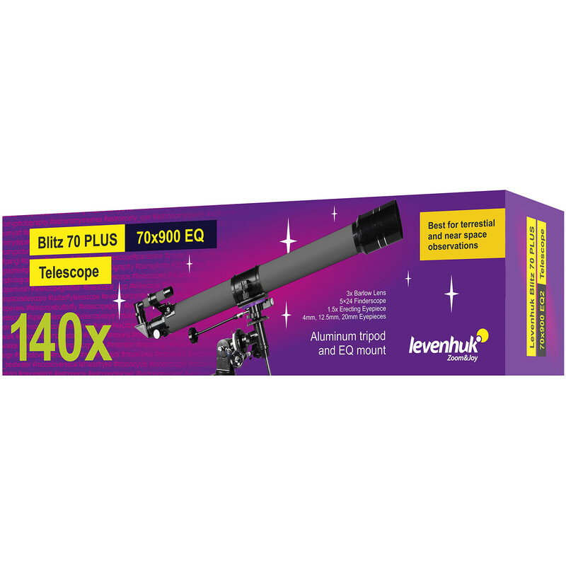 Levenhuk Telescop AC 70/900 Blitz 70 PLUS EQ