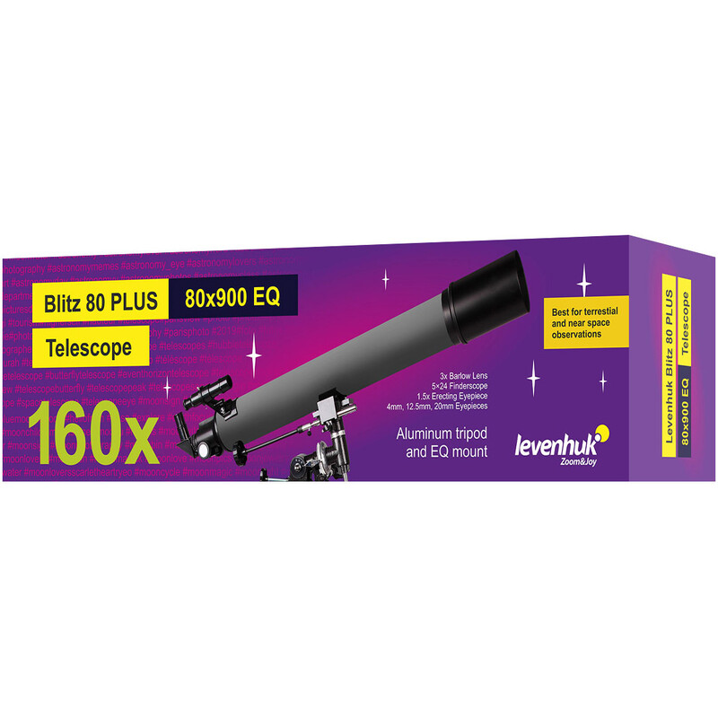 Levenhuk Telescop AC 80/900 Blitz 80 PLUS EQ