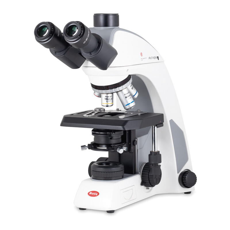 Motic Microscop Panthera C2, trinocular (fără 100X), infinit, plan, achro, 40x-400x, Halogen/LED