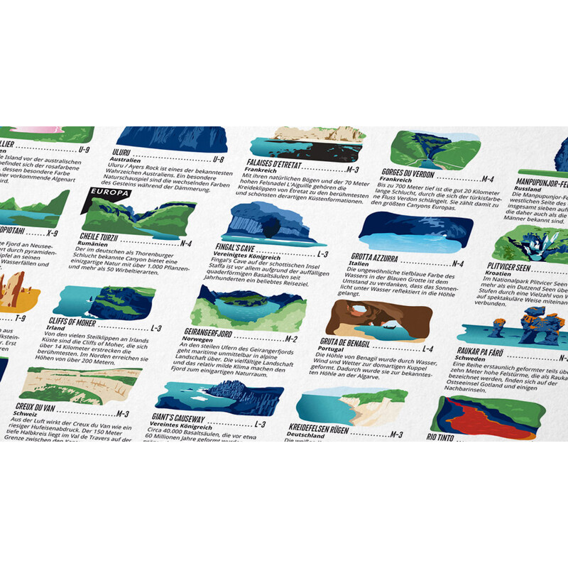 Marmota Maps Harta lumii 99 Naturwunder (140x100)