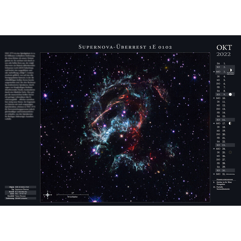 Astronomie-Verlag Calendar Weltraum-Kalender 2022