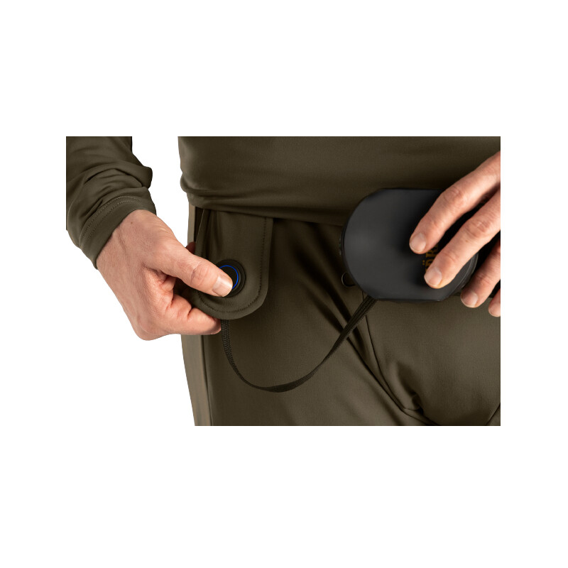 Härkila Pantaloni cu încălzire , verde salcie/negru, mărimea XL