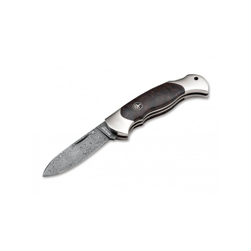 Böker Cutite Scout Spearpoint Burl Birch Damascus