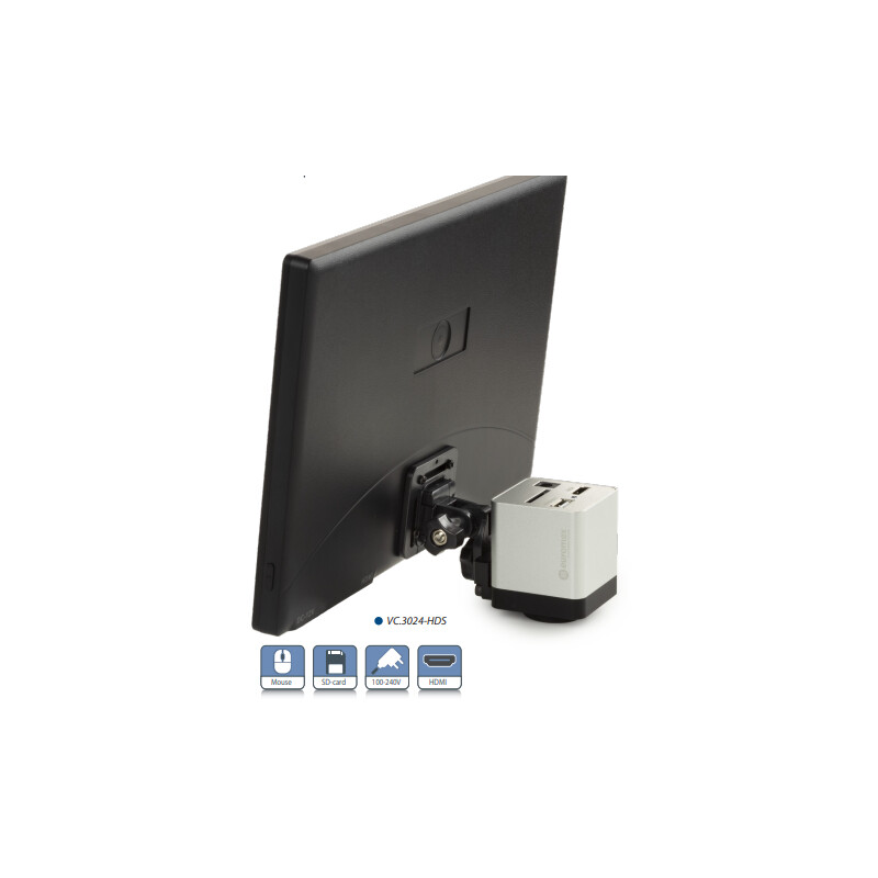 Euromex Camera HD-Mini cu ecran, VC.3024-HDS, color, CMOS, 1/2.8, 2MP, HDMI
