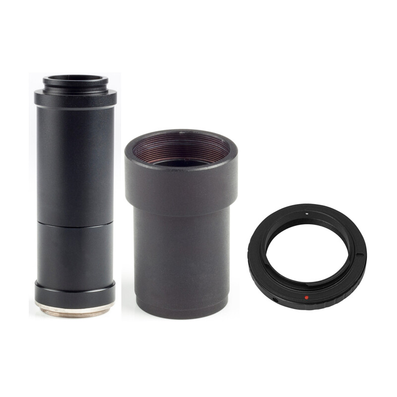 Motic Adaptoare foto Set (4x) f. Full Frame mit T2 Ring für Nikon