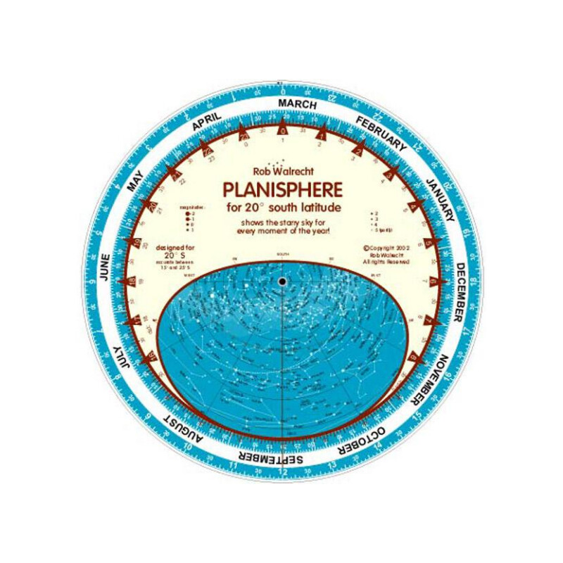 Rob Walrecht Harta cerului Planisphere 20°S 25cm