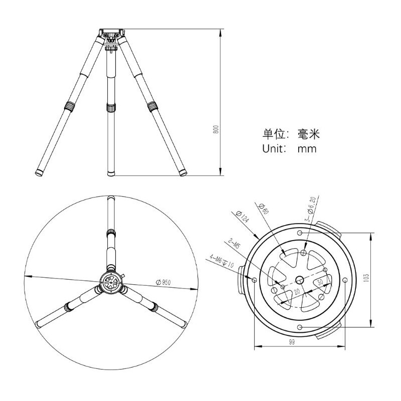 ZWO Trepied TC40 for AM5 / AM3