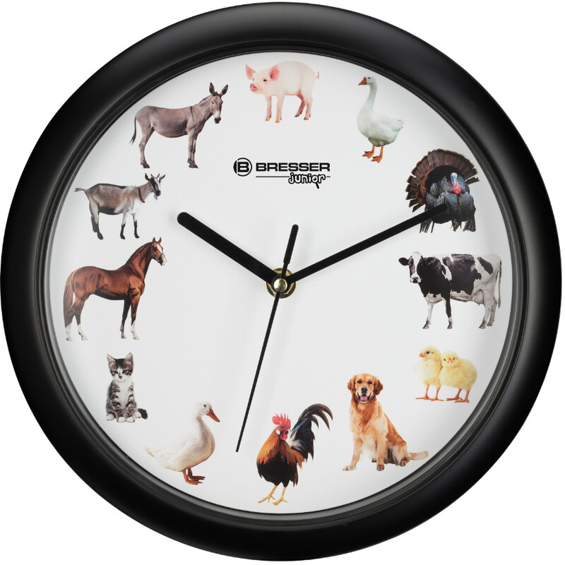 Bresser Junior Ceas de perete cu sunete de animale