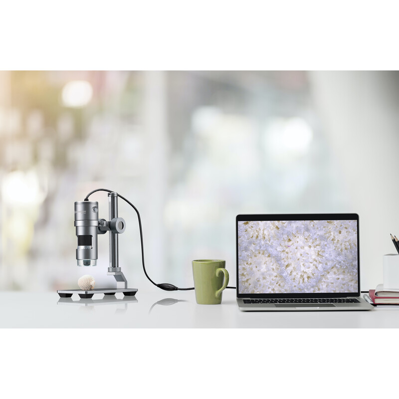 Bresser Microscop digital USB DST-1028, ecran, 10x-280x, AL LED 5.1MP