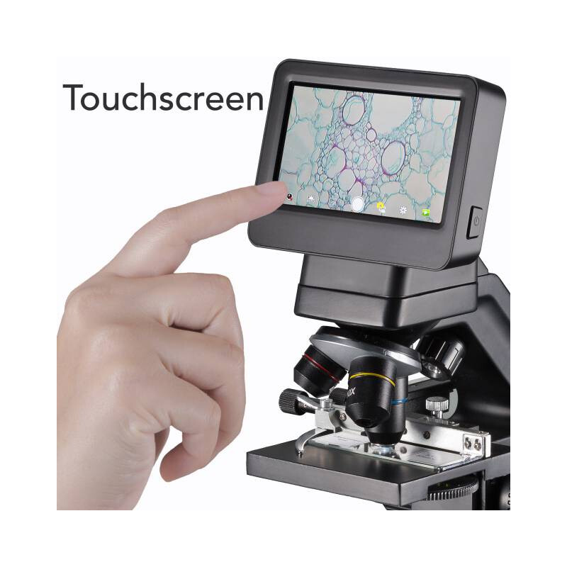 Bresser Biolux Touch, ecran, 30x-1125x, AL/DL, LED, 5 MP, HDMI, Microscop pentru școală și hobby