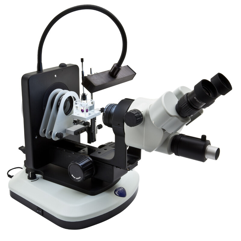 Optika Microscopul stereoscopic zoom OPTIGEM-20 trino, BF, DF, Greenough, l.d. 100mm, 10x/21mm, 0.7x-4.5x