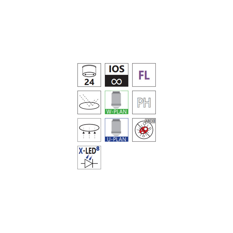 Optika Microscop inversat IM-5FLD, FL, trino, invers, 10x24mm, AL/DL, obiective LED 5W, 8W w.o.
