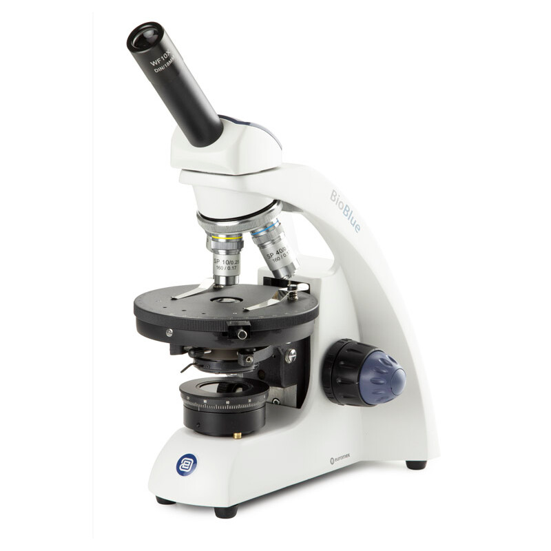 Euromex Microscop Mikroskop BioBlue, BB.4220-P-HLED, mono, DIN, 40x-400x, 10x/18, LED, 1W