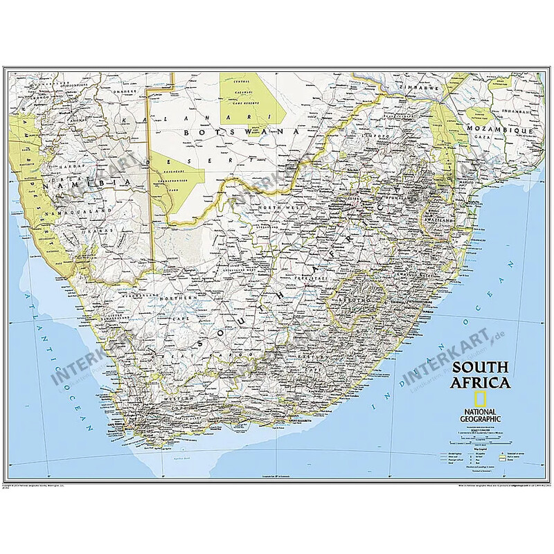National Geographic Harta Africa de Sud (77 x 66 cm)