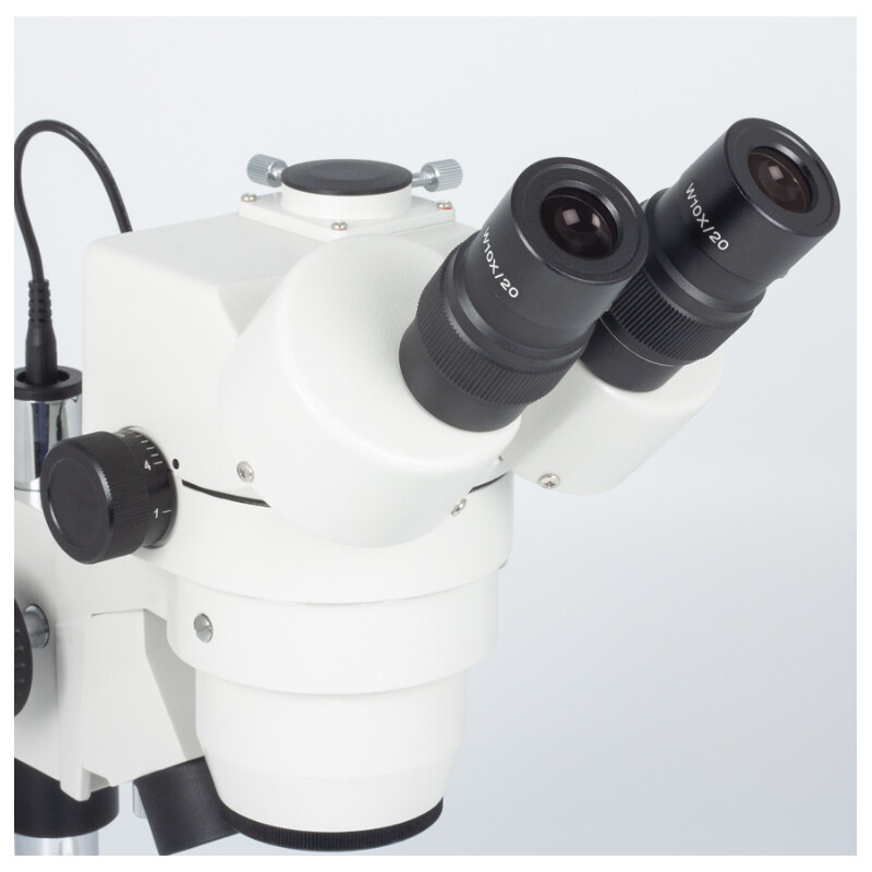 Motic microscopul stereoscopic zoom SMZ143-N2LED, trino, 10x/20, Al/Dl, 3W LED