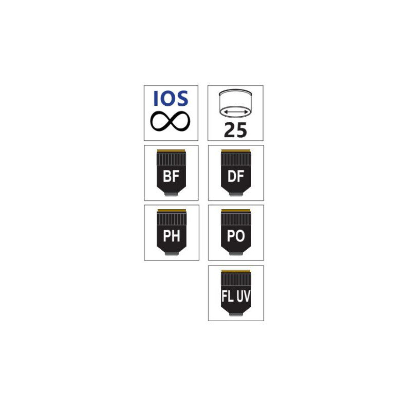Optika obiectiv IOS U-Plan F PH (Semi-Apo) 4x/0.13, M-1320