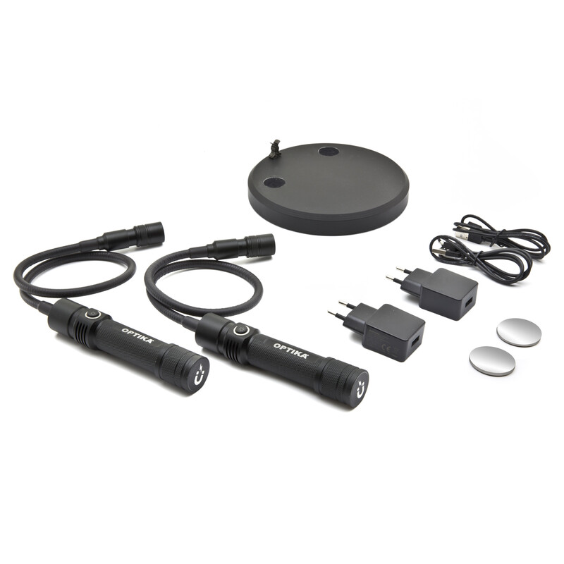 Optika Pereche de brațe de iluminat CL-33 cu placă de fixare magnetică, USB