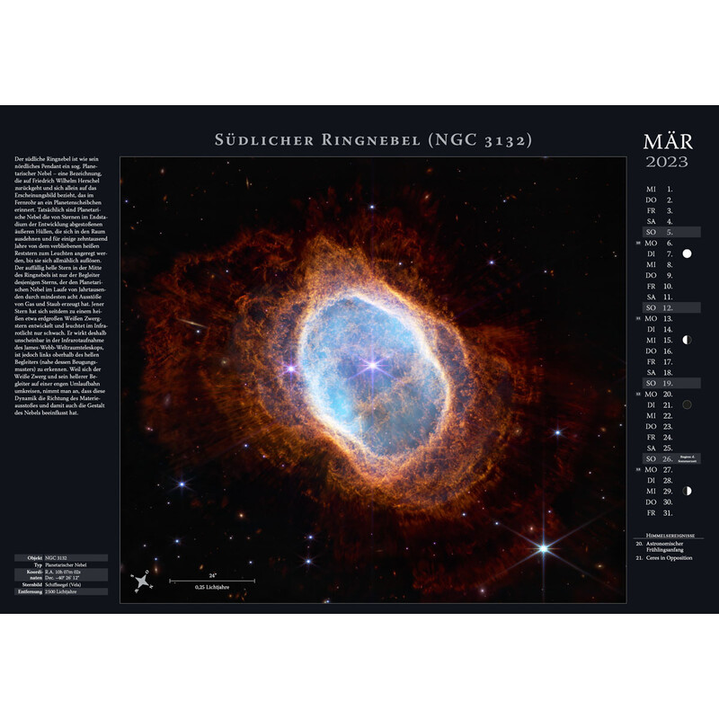 Astronomie-Verlag Calendar Weltraum-Kalender 2023