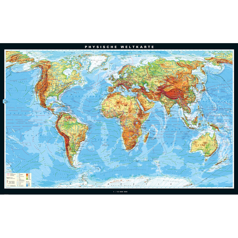 PONS Harta lumii Die Erde physisch (267 x 168 cm)