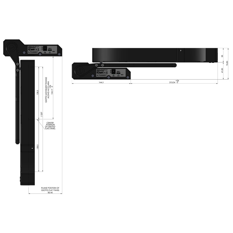 PrimaLuceLab Masca flatfield GIOTTO 255 cu copertină telescopică ALTO