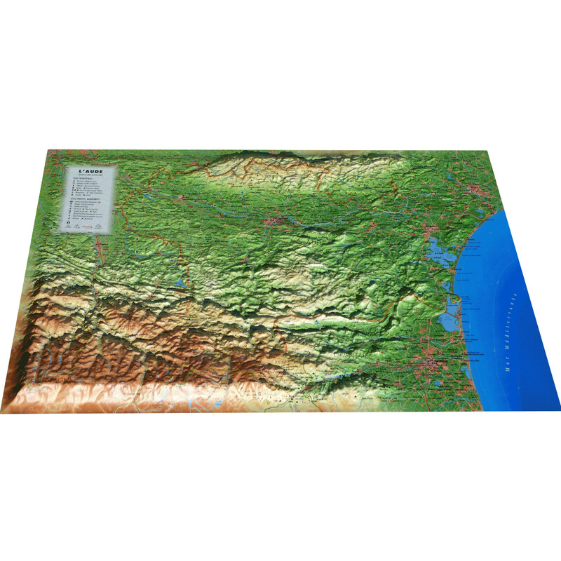 3Dmap Harta regionala L'Aude (61 x 41 cm)