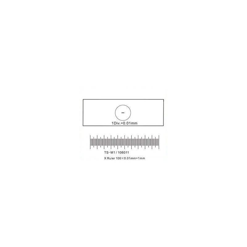 ToupTek Micrometru obiect, linii (X) 1 mm/100 div.x0,01 mm